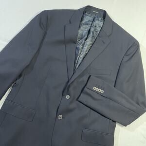 JOE Joseph Abboud Blazer 44R Slim Fit Black Super 120s Wool Camo Lining Vented